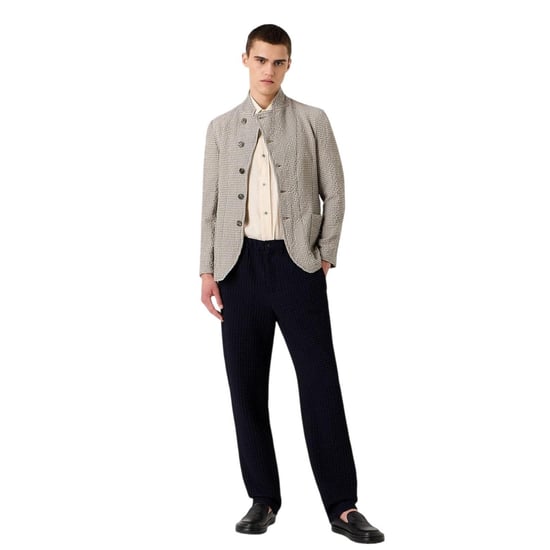 Emporio Armani EA7 Heren Relaxed Fit Overhemd met Korte Mouwen (Crème) - Image 4