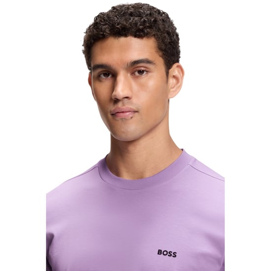 Boss Oversized T-shirt voor heren met Tchup-logo (Paars) - Image 4