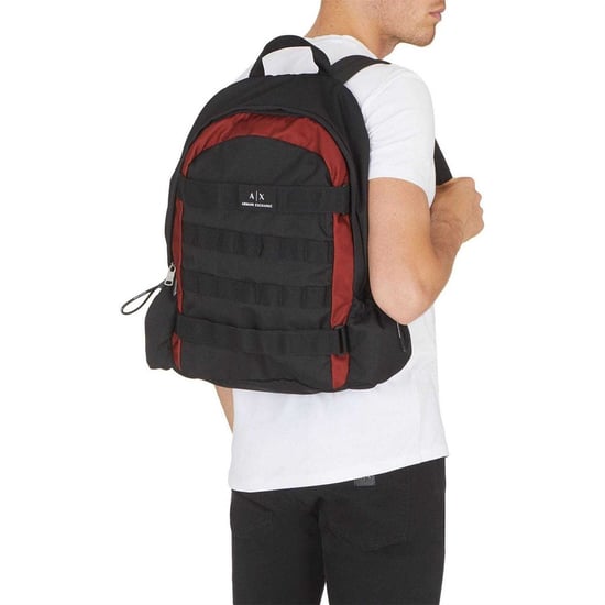 Armani Exchange Nylon rugzak (Zwart/Rood) - Image 4