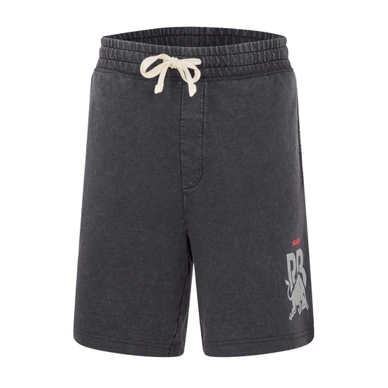 Hugo Heren Gewassen Elastische Taille Relaxed Fit Sweat Shorts (Zwart) - Image 1