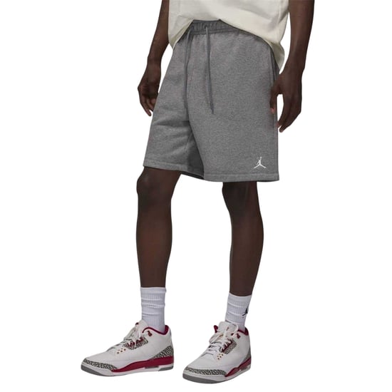 Nike Mens Air Jordan Fleece Sweat Shorts (Carbon/White) - Image 3