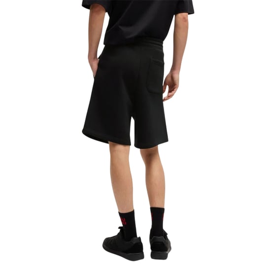 Hugo Boss Mens Nomario Sweat Shorts (Black/Pink) - Image 3