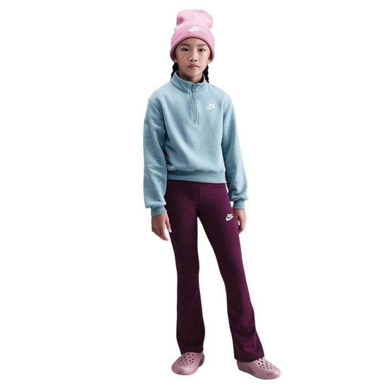 Nike Meisjes Favorieten Uitlopende Legging (Bordeauxrood/Wit) - Image 1