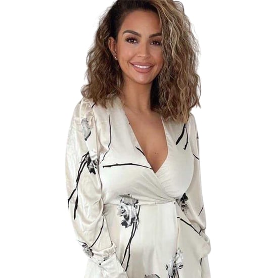 AX Paris Womens/Ladies Floral Polyester Wrap Wrap Dress (Stone) - Image 4