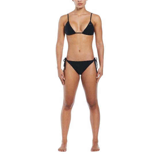 Nike Driehoekige bikinitop voor dames met strik aan de achterkant (Zwart) - Image 1