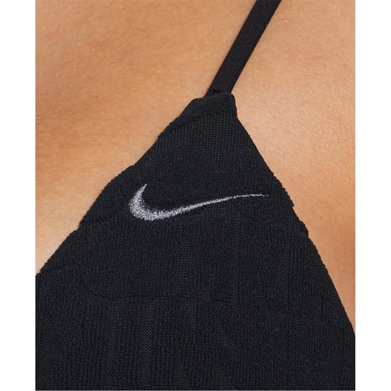 Nike Driehoekige bikinitop voor dames met strik aan de achterkant (Zwart) - Image 4