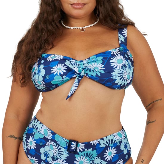 Brave Soul Bikinitop met bloemenprint voor dames (Blauw/Wit) - Image 2