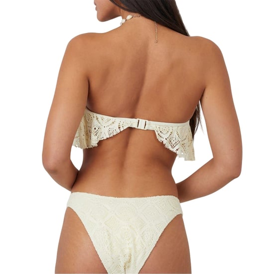 Brave Soul Dames/Dames Crochet Bandeau Bikini Top (Geel) - Image 3