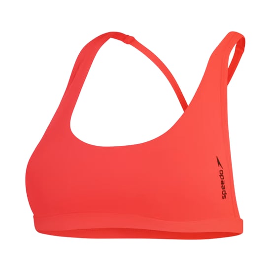 Speedo Bikinitopp med rund halsringning för kvinnor/damer (Röd) - Image 2