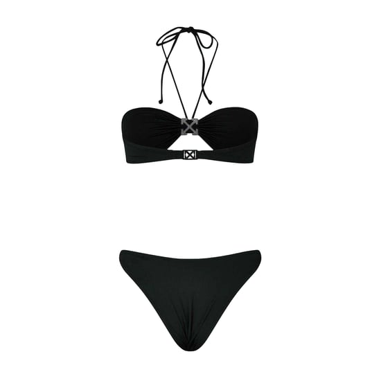 Off White Dames/Dames Arrow Logo Bikini Top Set (Zwart) - Image 2