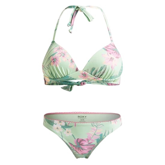 Roxy Womens/Ladies Floral Triangle Cups Bikini Set (Green) - Image 2