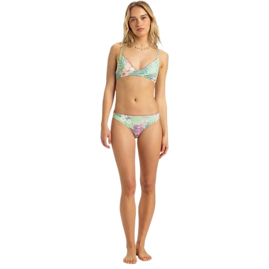 Roxy Womens/Ladies Floral Pattern Triangle Cups Bikini Set (Green) - Image 1