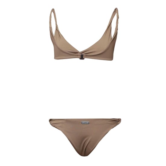 Off White Dames/Dames Minimalistische Bikini (Beige) - Image 3
