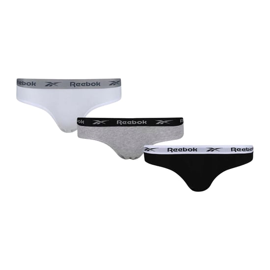Reebok Dames/Dames Carina Logo Slip (Set van 3) (Zwart/Wit/Grijs) - Image 1