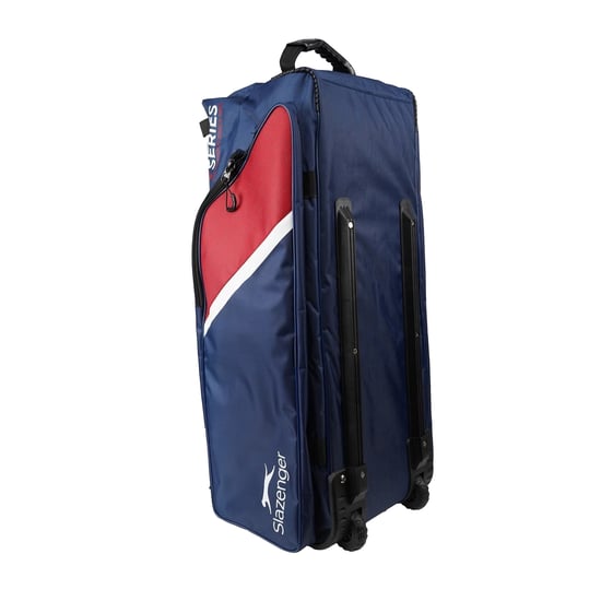 Slazenger V60 Logo Cricket Duffeltas op wieltjes (Marine / Rood) - Image 3