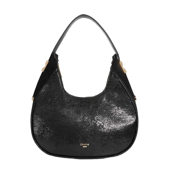 Dune London Dedicated Gold Detail Hobo Bag (Black) - Image 1