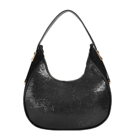 Dune London Dedicated Gold Detail Hobo Bag (Black) - Image 2
