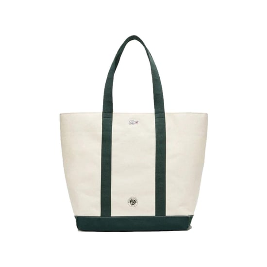 Lacoste Roland Garros Canvas Tote Bag (Natural Print) - Image 2