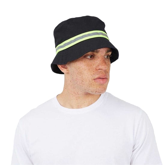 Brave Soul Reflekterande bucket hat i bomull för män (Svart) - Image 2