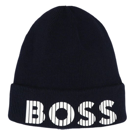 Boss Beanie met letters voor kinderen (Marine) - Image 1