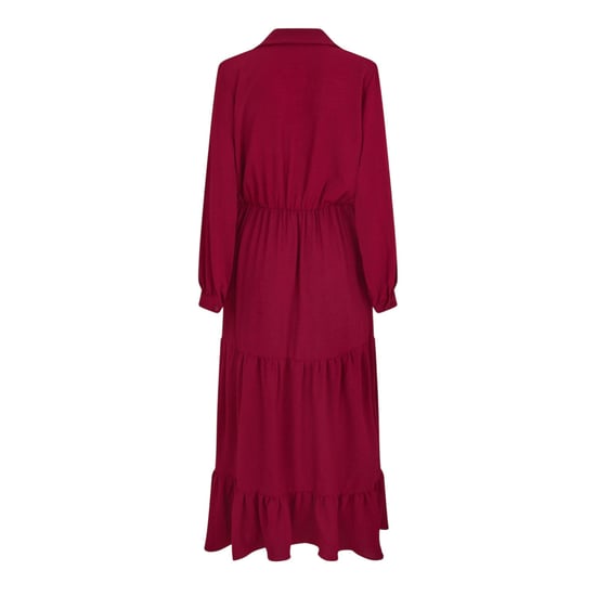 AX Paris Womens/Ladies Tiered Long-Sleeved Wrap Dress (Wine) - Image 2