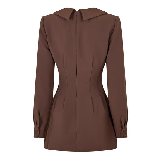 Odd Muse Womens/Ladies Pleated Satin Mini Dress (Brown Reddish) - Image 2