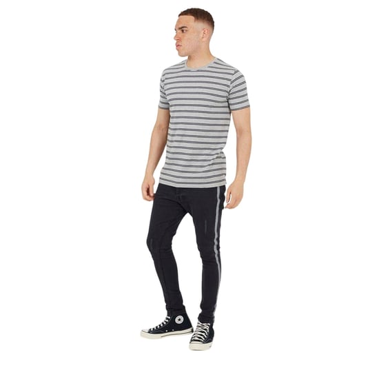Brave Soul Mens Denim Button Fly Skinny Jeans (Charcoal) - Image 4
