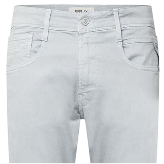 Replay Heren Anbass effen slim-fit jeans van katoenmix (Lichtblauw) - Image 3