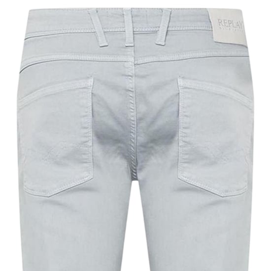 Replay Heren Anbass effen slim-fit jeans van katoenmix (Lichtblauw) - Image 4