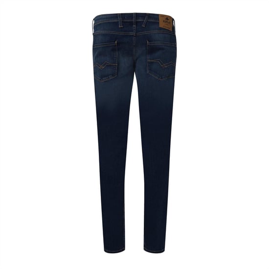 Replay Mens Anbass Logo Slim Jeans (Blue) - Image 2