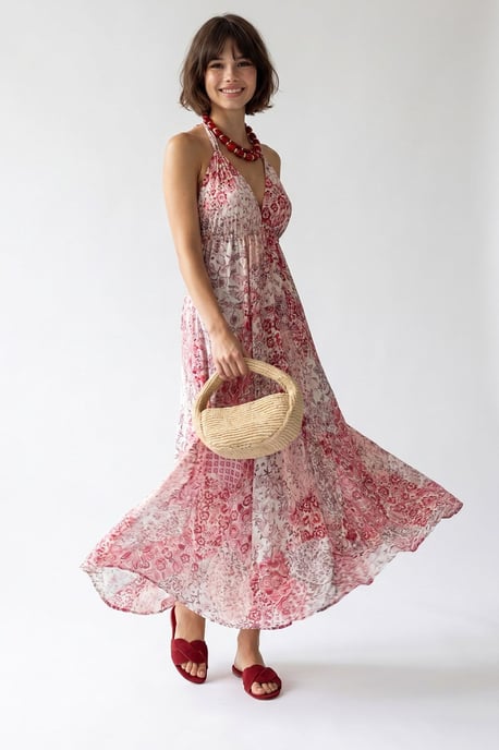 Paisley Halter Maxi-jurk - Image 3