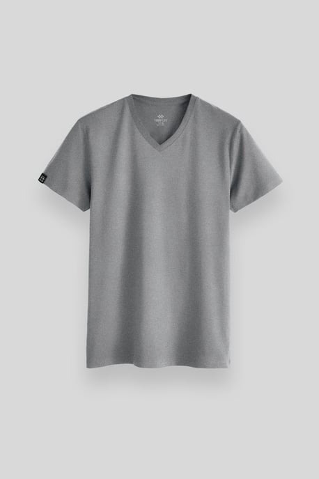 Heren V-hals Korte Mouwen T-Shirt - Image 1