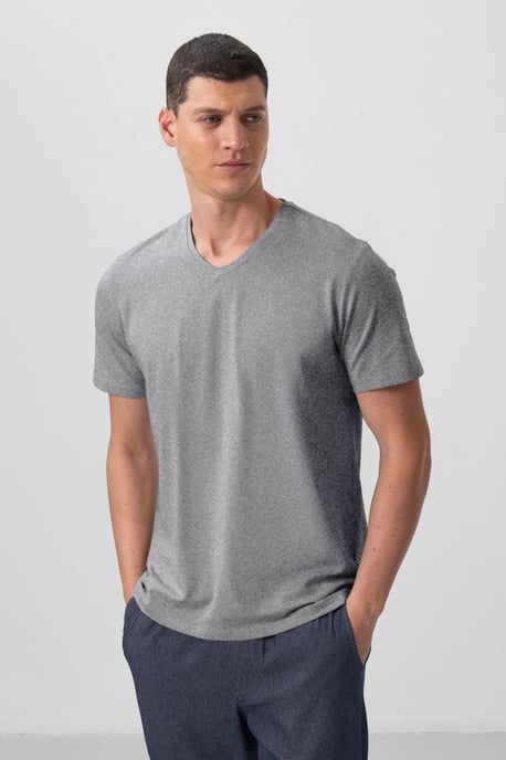 Heren V-hals Korte Mouwen T-Shirt - Image 4