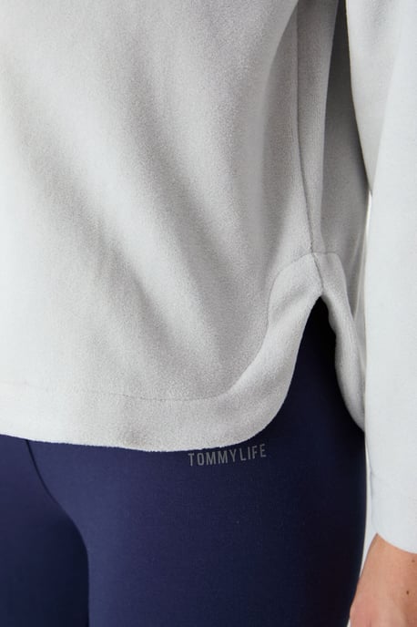 Overgrote Pluche Half-rits Hoody Sweatshirt - Image 5