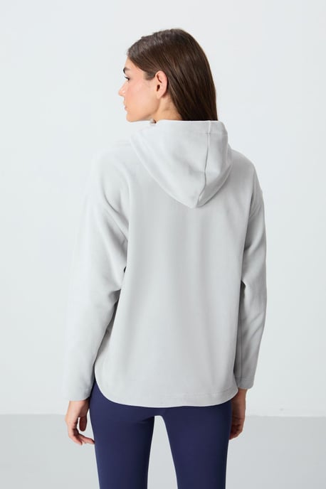 Overgrote Pluche Half-rits Hoody Sweatshirt - Image 6