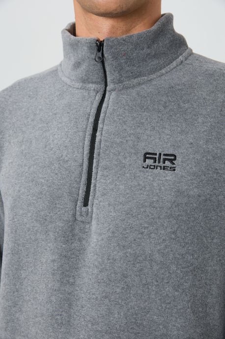 Mannen Pluche Half-Zip Sweatshirt - Image 3