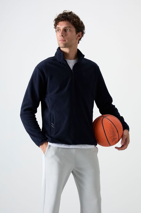 Men's Half-Zip Plush Sweatshirt - Image 2