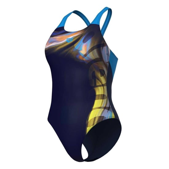 Arena Dames/Dames Dreamhline Abstract Eendelig Zwempak (Marine / Turquoise) - Image 3