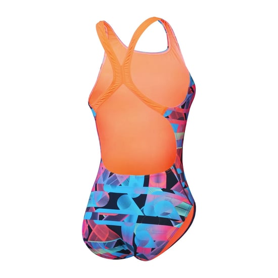 Speedo Dames/Dames Eendelig Zwempak met Racerback met Grafische Print (Sirene Rood/Blauw) - Image 3