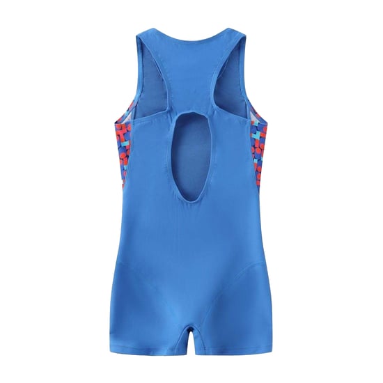 Slazenger Girls Geometric Pattern One Piece Swimsuit (Blue) - Image 2