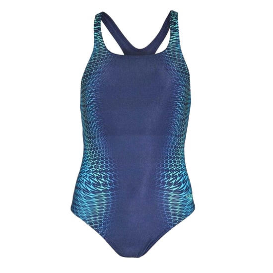 Speedo Dames/Dames Medalist Geometrisch Patroon Eendelig Zwempak (Lagune Blauw) - Image 1