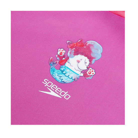 Speedo Rash-top för flickor med havsmotiv (Rosa) - Image 3