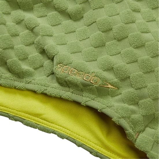 Speedo Dameszwempak met uitgesneden details en een dambordpatroon in reliëf (Groen) - Image 3