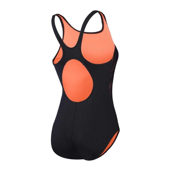 Speedo Dames/Dames Hyper Boom Plaatsing Grafische Print Eendelig Zwempak (Zwart, Rood) - Image 3