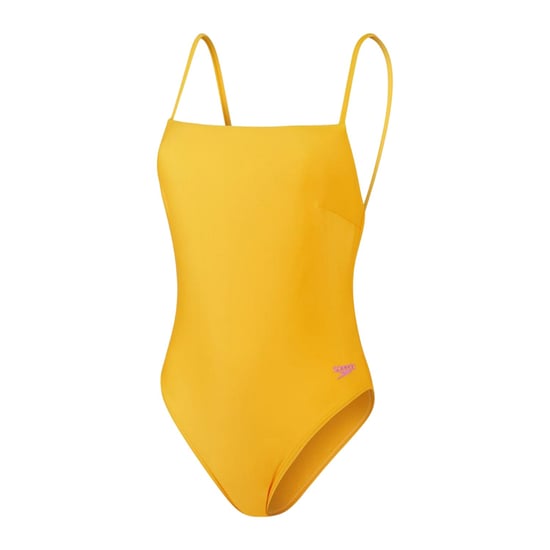 Speedo Eendelig zwempak voor dames met geborduurd logo (Geel) - Image 1