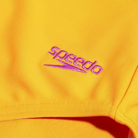 Speedo Eendelig zwempak voor dames met geborduurd logo (Geel) - Image 4