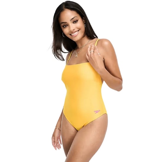 Speedo Eendelig zwempak voor dames met geborduurd logo (Geel) - Image 5
