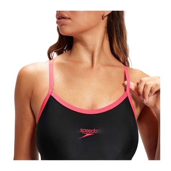 Speedo Dames/Dames Dive Muscleback ééndelig zwempak (Zwart/Lila) - Image 4