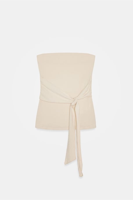 Slim Fit Strapless Bandeau Blouse - Image 5