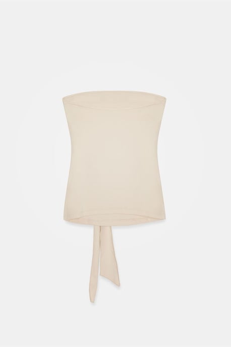Slim Fit Strapless Bandeau Blouse - Image 6
